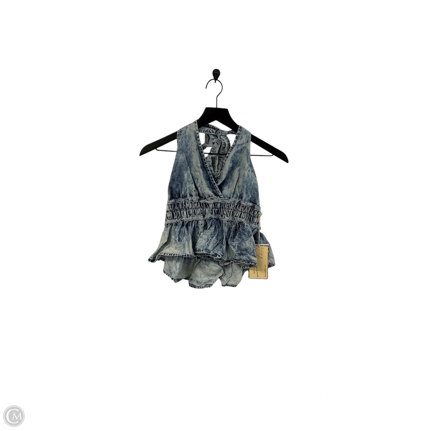 Top Sleeveless By Vintage Havana In Blue & White, Size: S