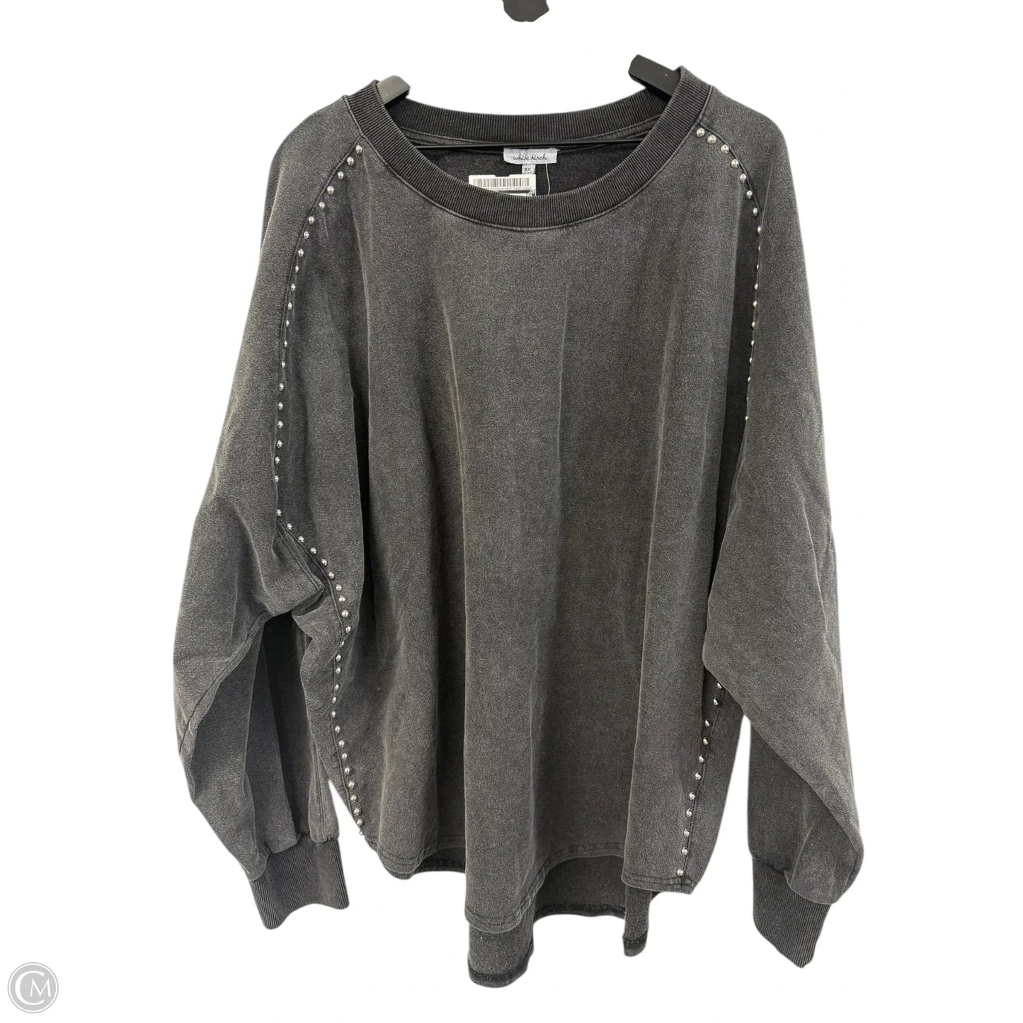 Sweatshirt Crewneck By White Birch In Grey, Size: 3x