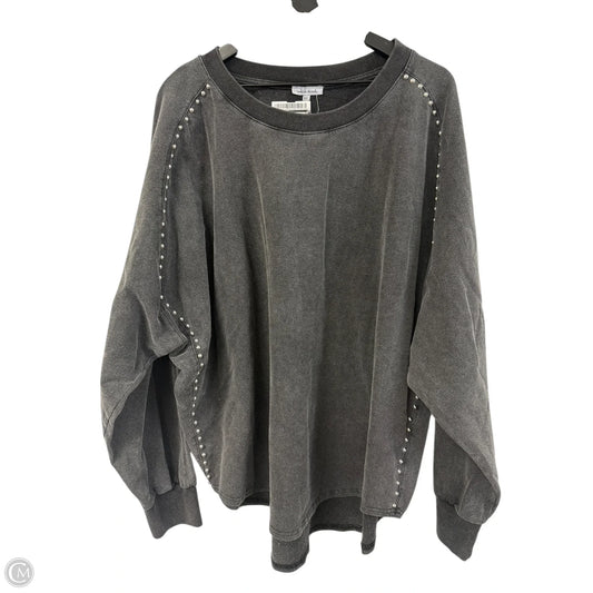 Sweatshirt Crewneck By White Birch In Grey, Size: 3x