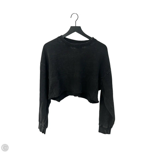 Athletic Sweatshirt Crewneck By Mono B In Black, Size: L