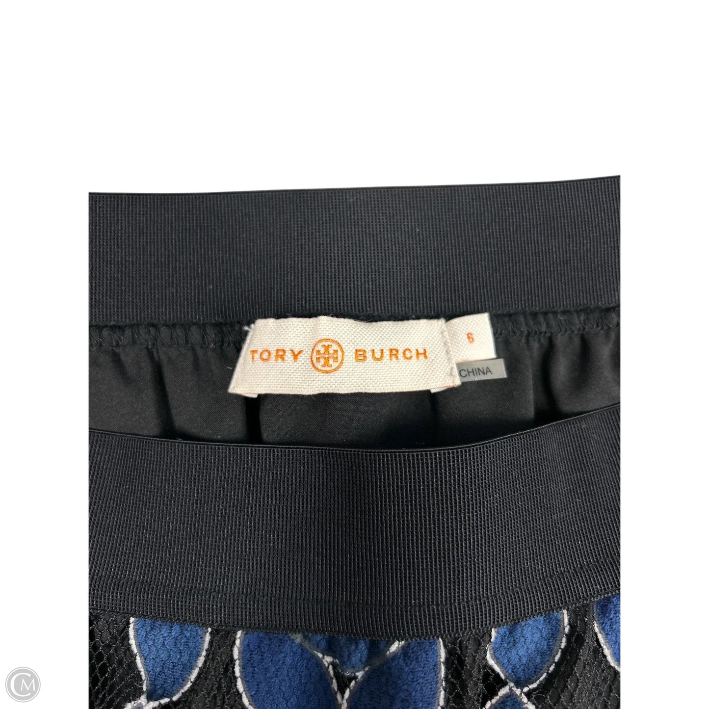 Skirt Designer By Tory Burch In Black & Blue, Size: 6