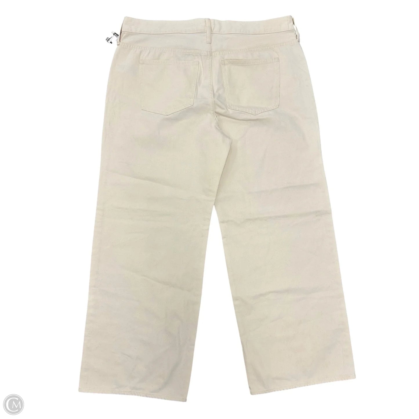 Jeans Wide Leg By J. Crew In Cream Denim, Size: 18