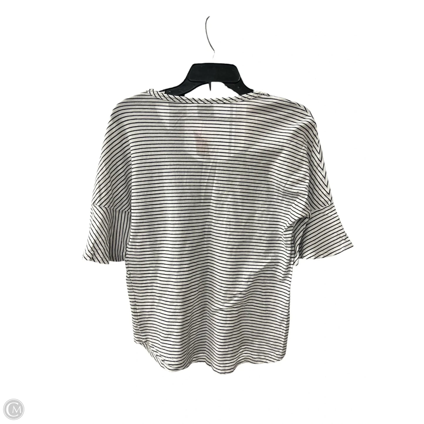 Top Short Sleeve By Cabi In Striped Pattern, Size: Xs