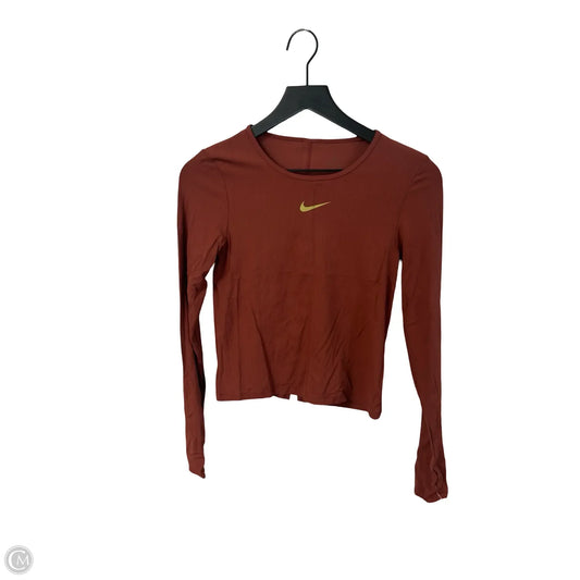 Athletic Top Long Sleeve Crewneck By Nike In Pink, Size: S