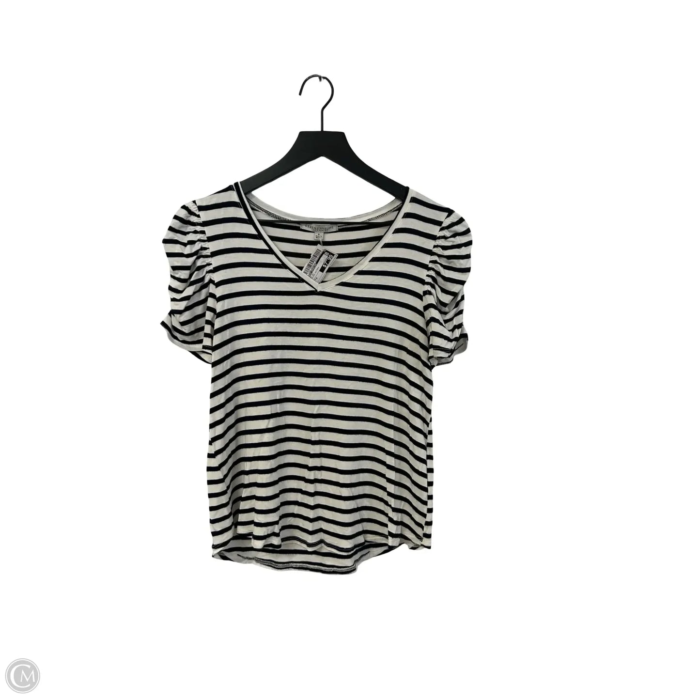 Top Short Sleeve By Green Envelope In Striped Pattern, Size: M