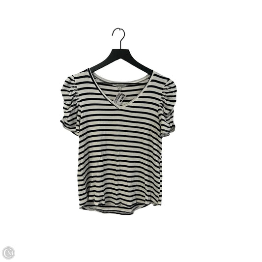 Top Short Sleeve By Green Envelope In Striped Pattern, Size: M