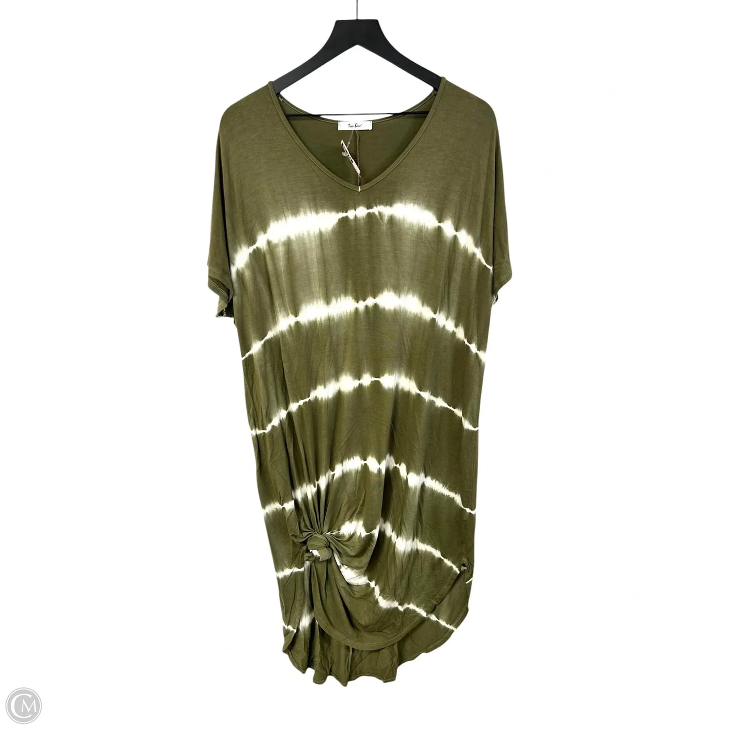 Dress Casual Midi By Tres Bien In Green & White, Size: S