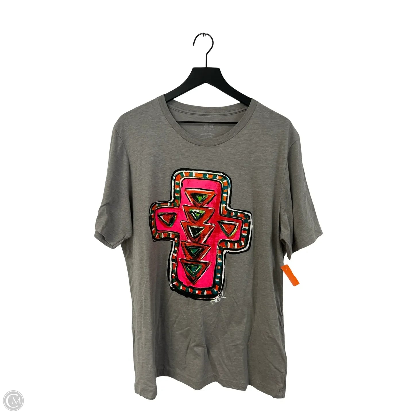 Top Short Sleeve By Texas True Threads In Grey, Size: Xl