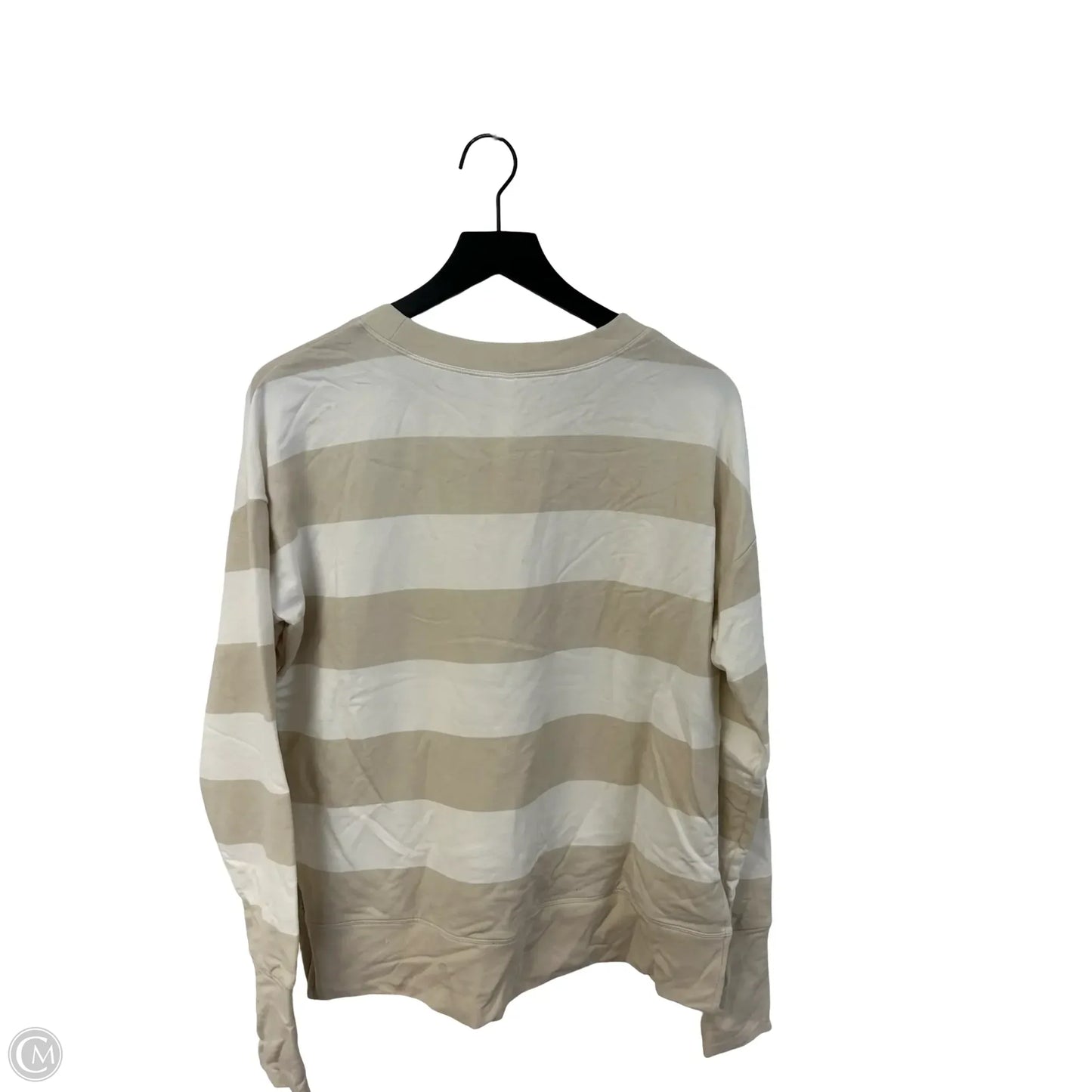 Sweatshirt Crewneck By Glyder In Tan & White, Size: S