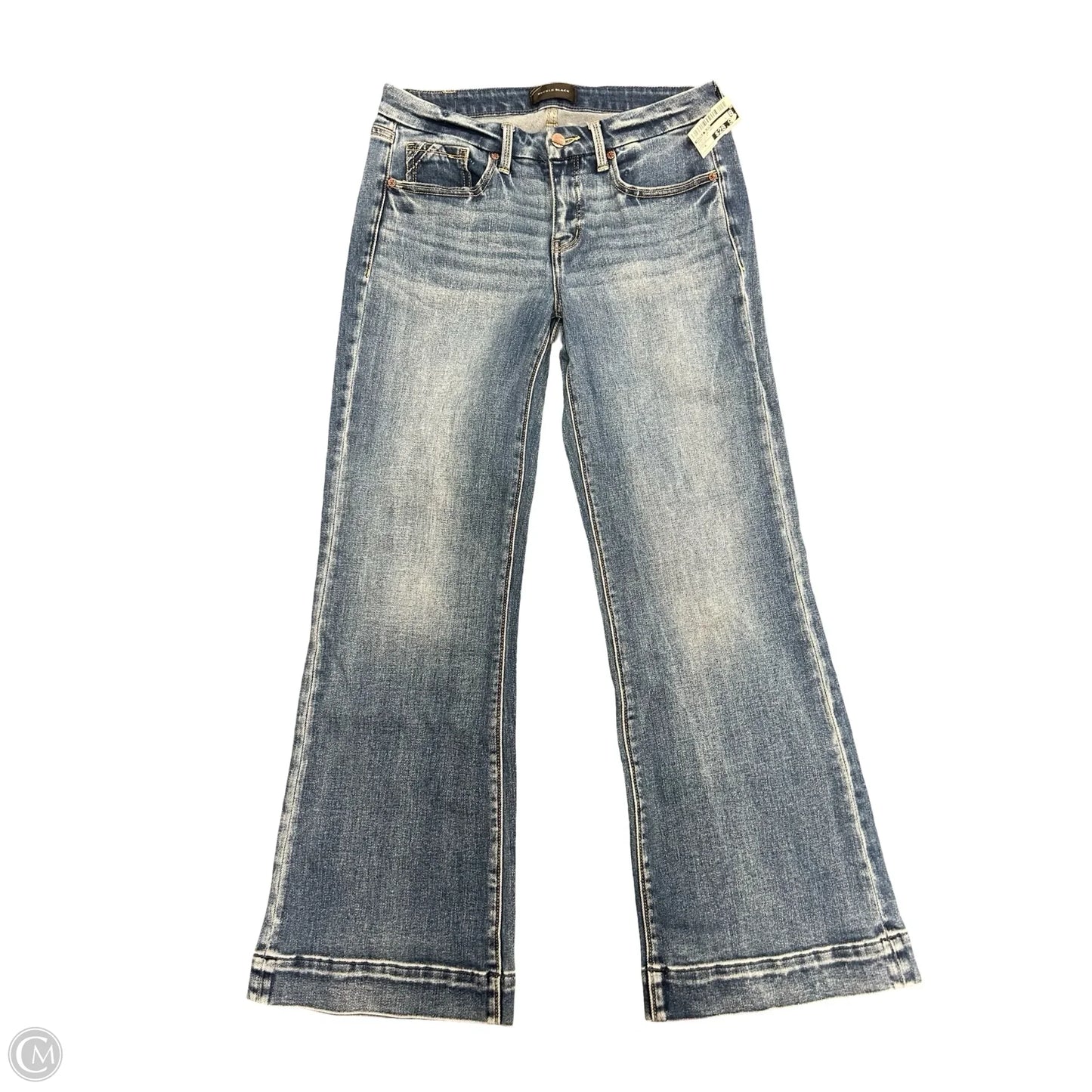 Jeans Wide Leg By Buckle Black In Blue Denim, Size: 6