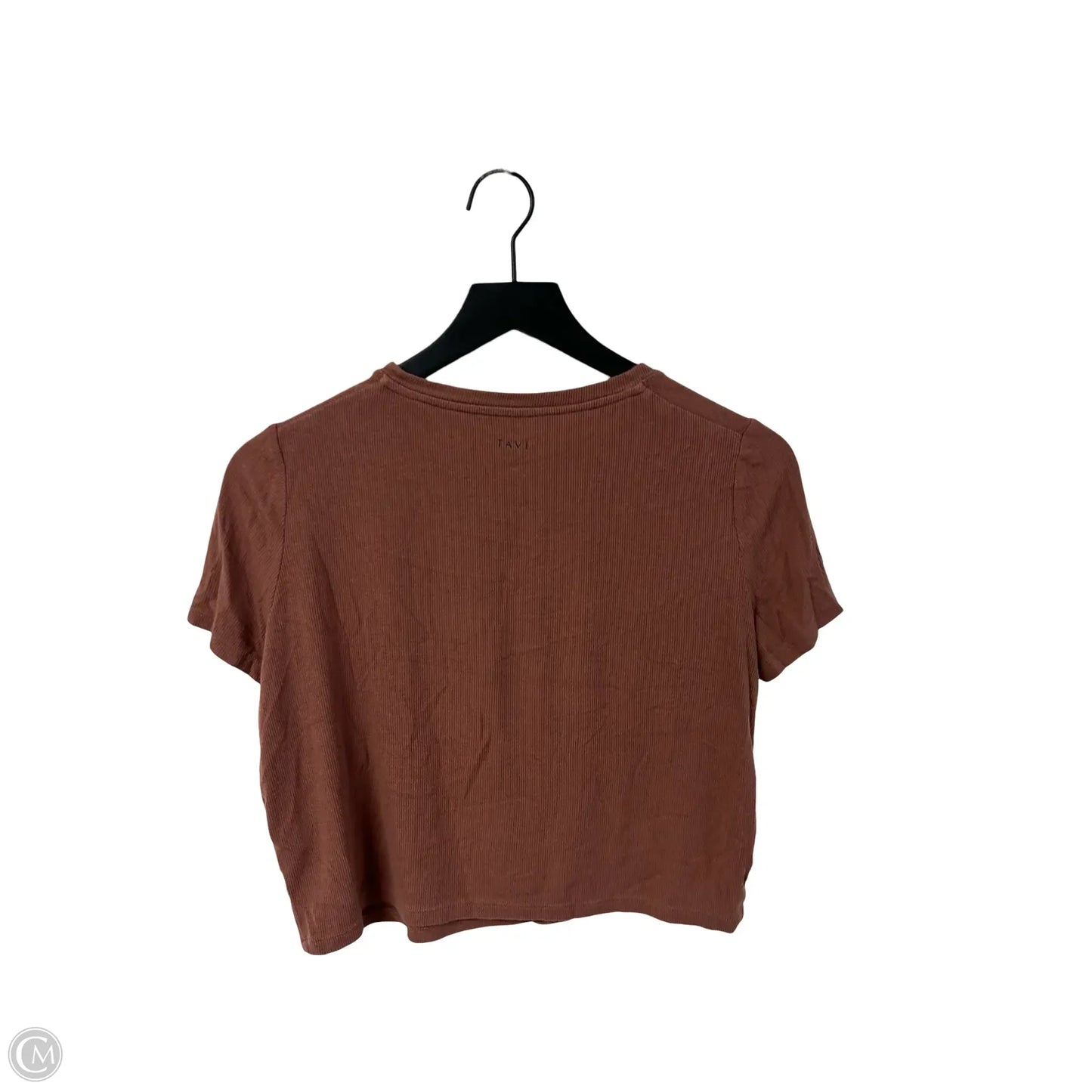 Top Short Sleeve Basic By Clothes Mentor In Brown, Size: S