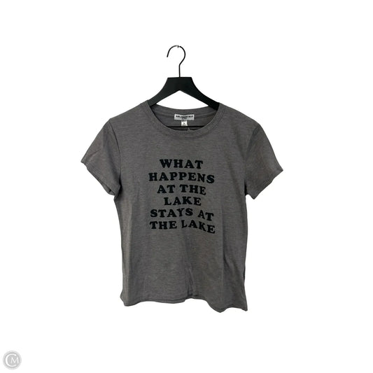Top Short Sleeve Basic By Clothes Mentor In Grey, Size: S