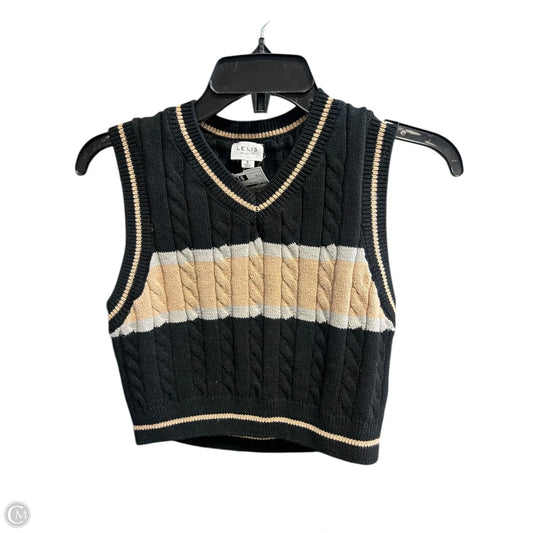 Vest Sweater By Le Lis In Black, Size: S
