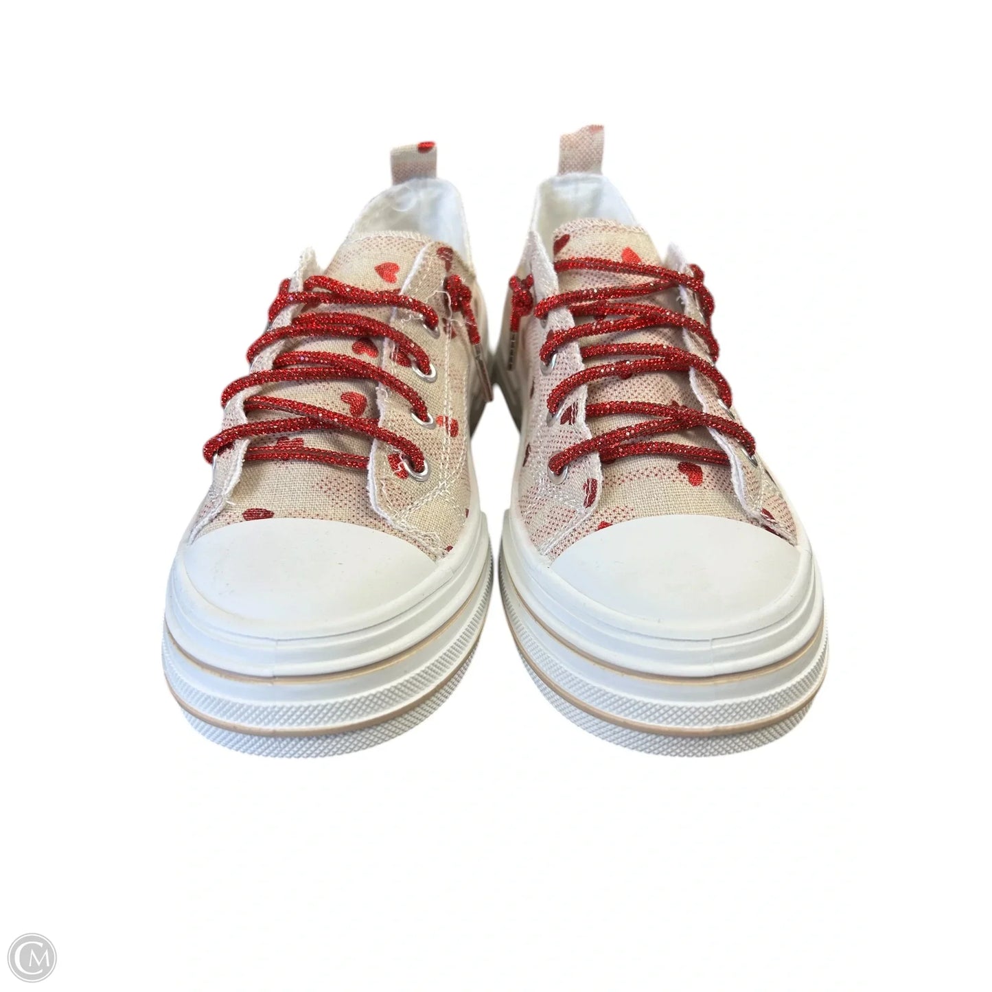 Shoes Sneakers By Very G In Red & Tan, Size: 8