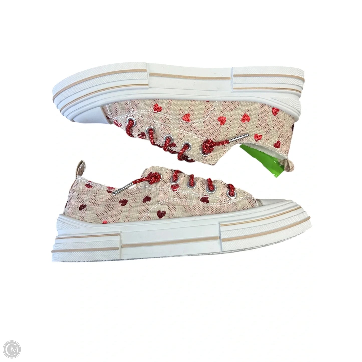 Shoes Sneakers By Very G In Red & Tan, Size: 8