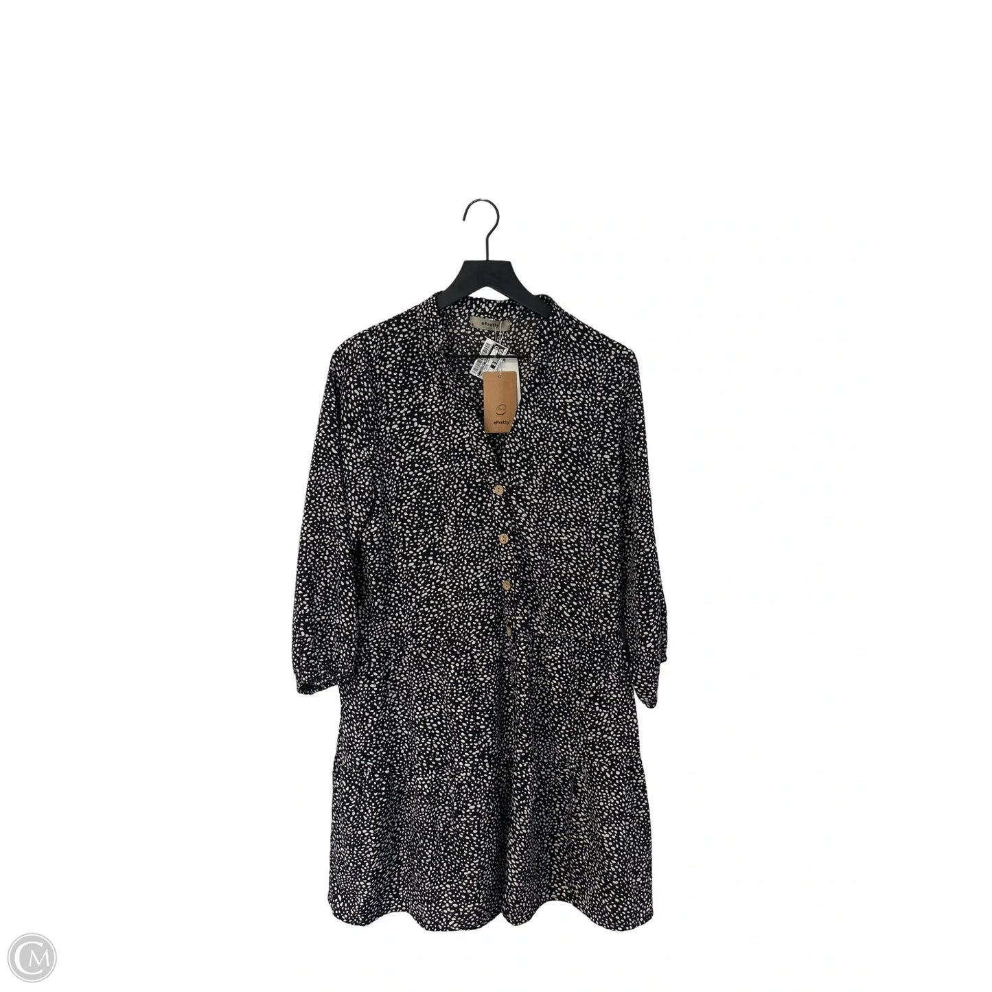 Dress Casual Short By Clothes Mentor In Black & White, Size: L