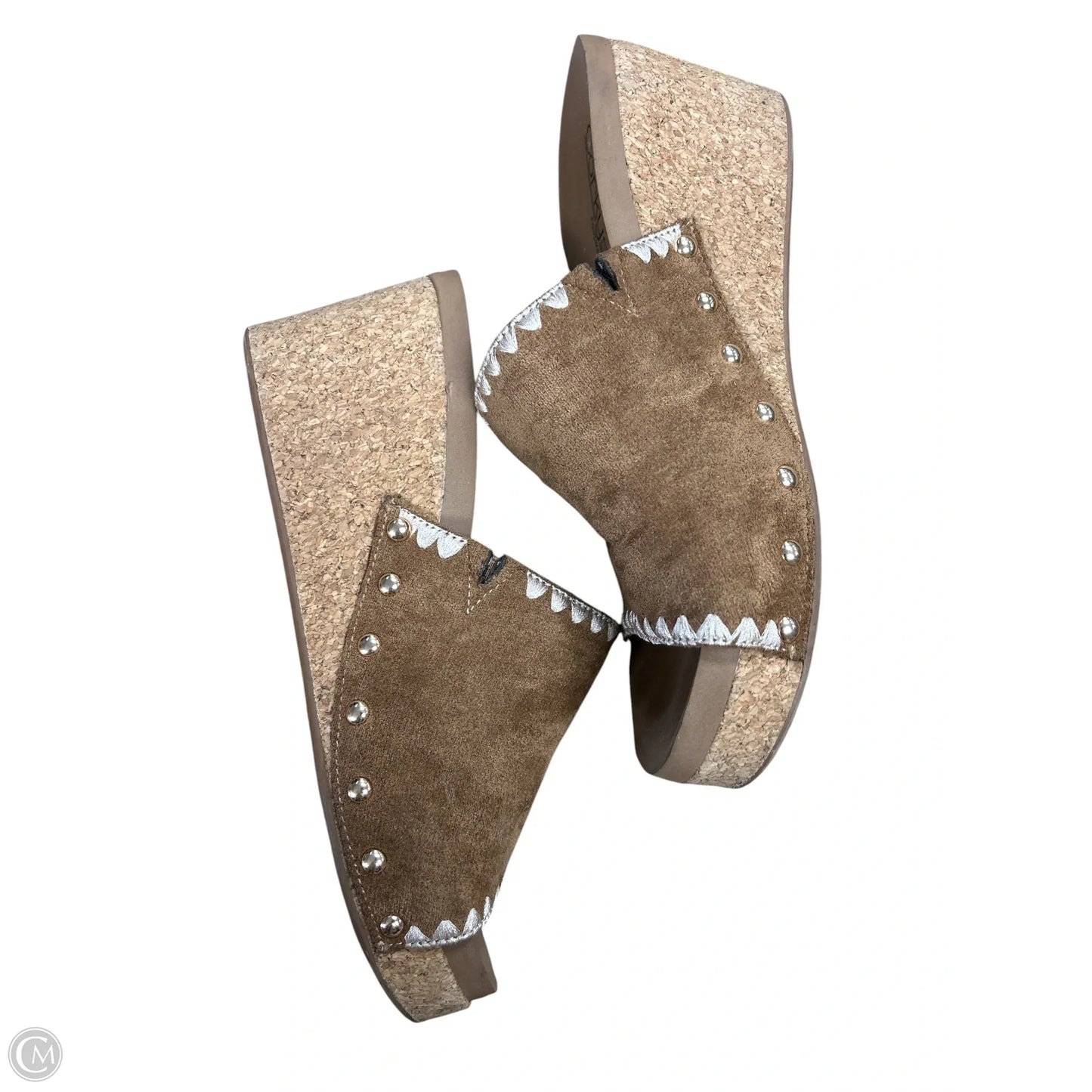 Sandals Heels Wedge By Corkys In Brown, Size: 8