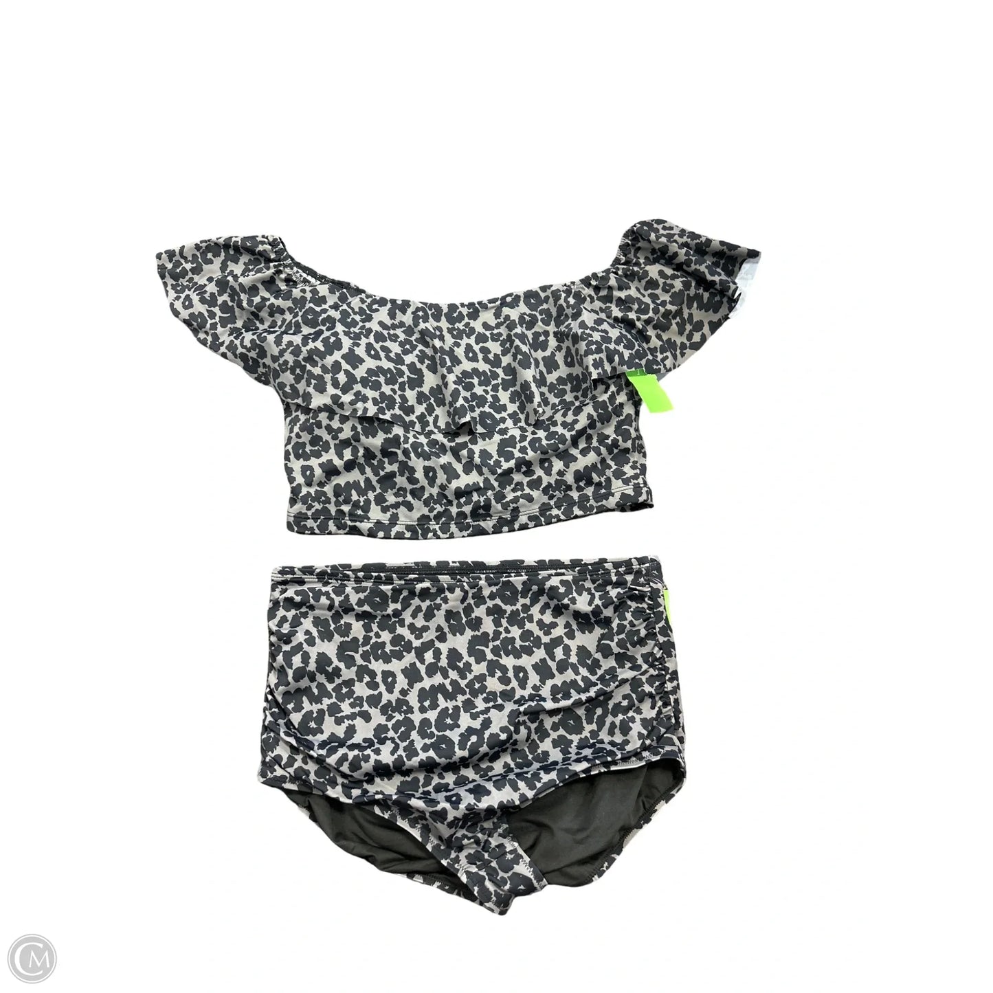 Swimsuit 2pc By Cmc In Black & Grey, Size: M