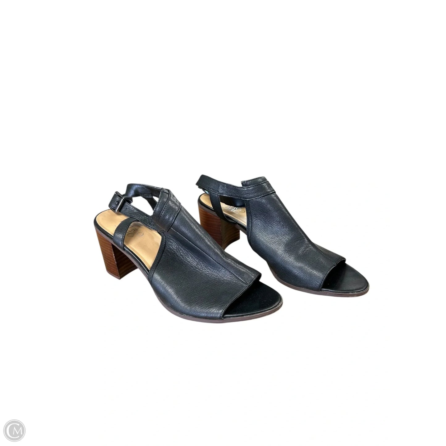 Sandals Heels Block By Franco Sarto In Black, Size: 10