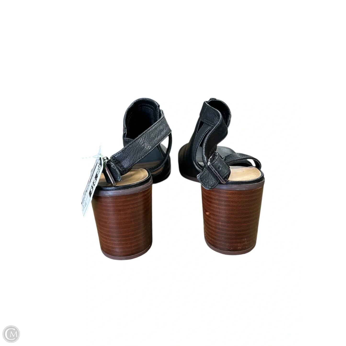 Sandals Heels Block By Franco Sarto In Black, Size: 10