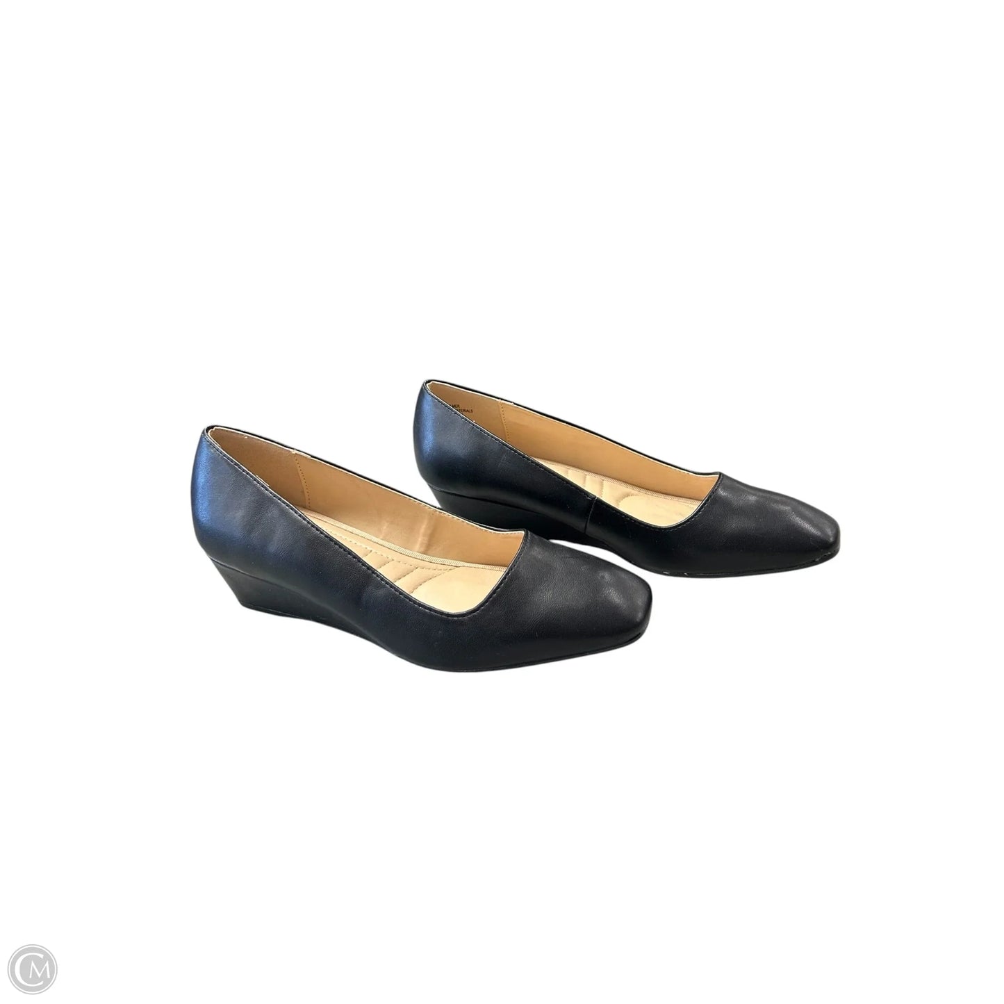 Shoes Heels Wedge By Adrienne Vittadini In Black, Size: 7.5