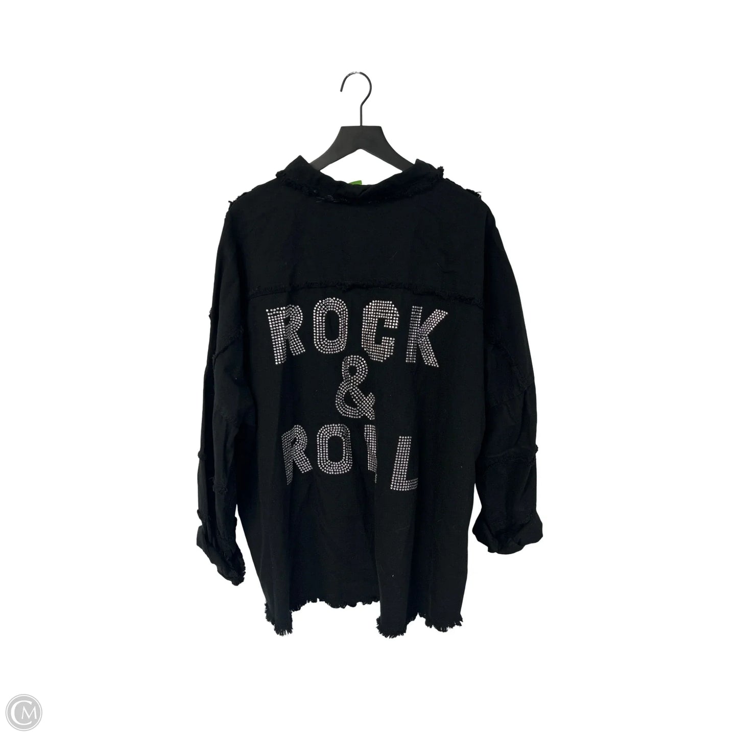 Jacket Shirt By Elan In Black, Size: L