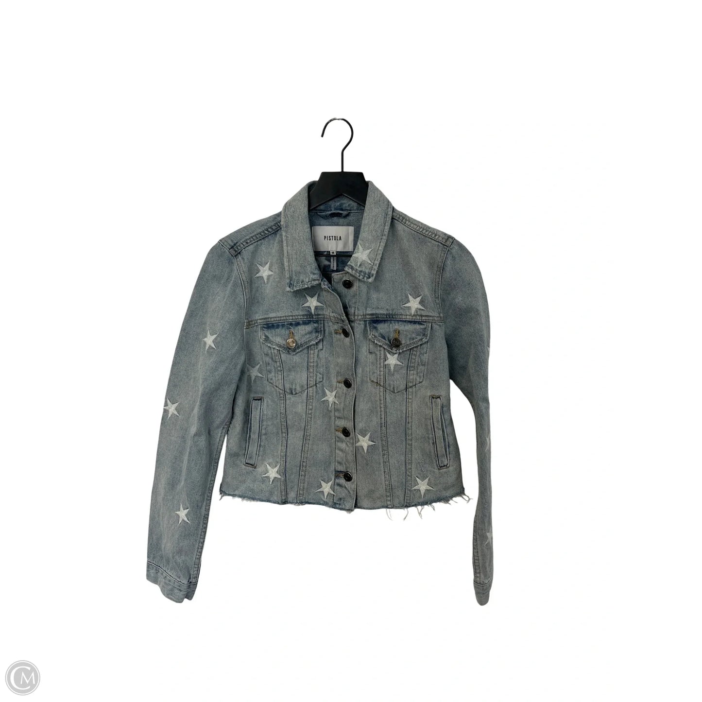 Jacket Denim By Pistola In Blue Denim, Size: M