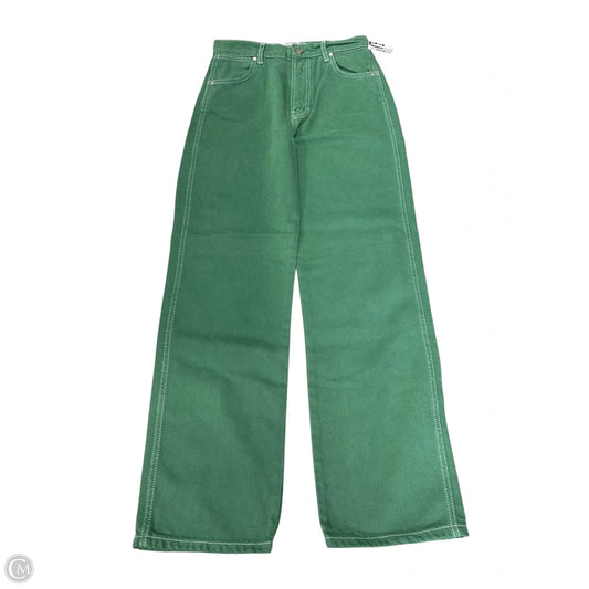 Jeans Straight By Reformation In Green Denim, Size: 2