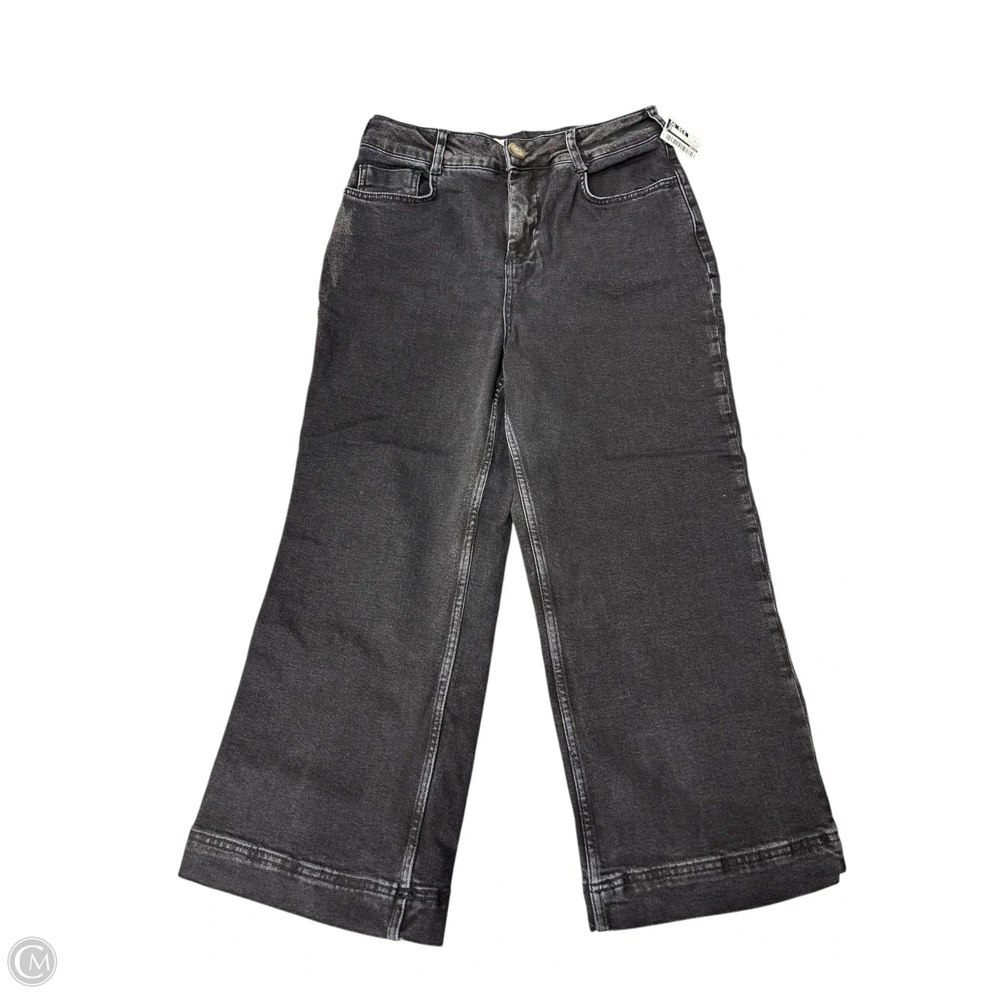 Jeans Wide Leg By Pilcro In Black Denim, Size: 8