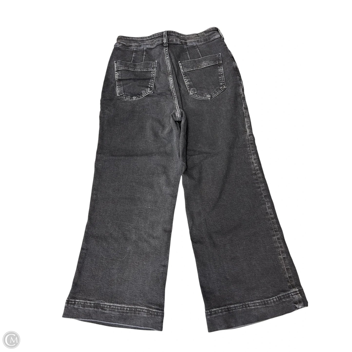 Jeans Wide Leg By Pilcro In Black Denim, Size: 8
