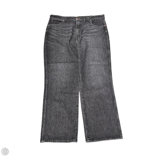 Jeans Straight By Wrangler In Black Denim, Size: 18