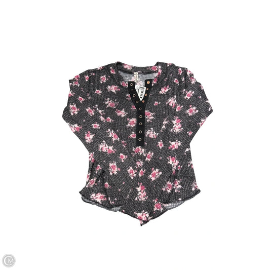 Top Long Sleeve By Free People In Floral Print, Size: Xs