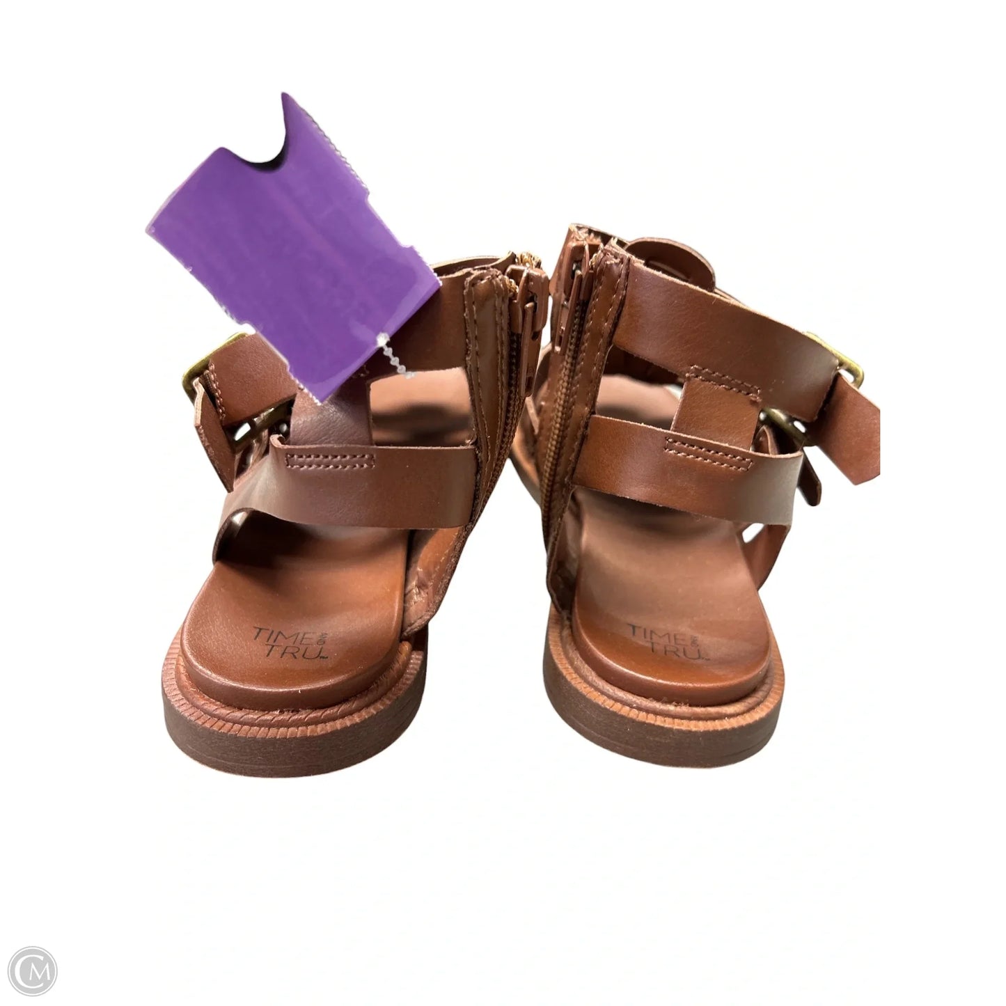 Sandals Flats By Time And Tru In Brown, Size: 6