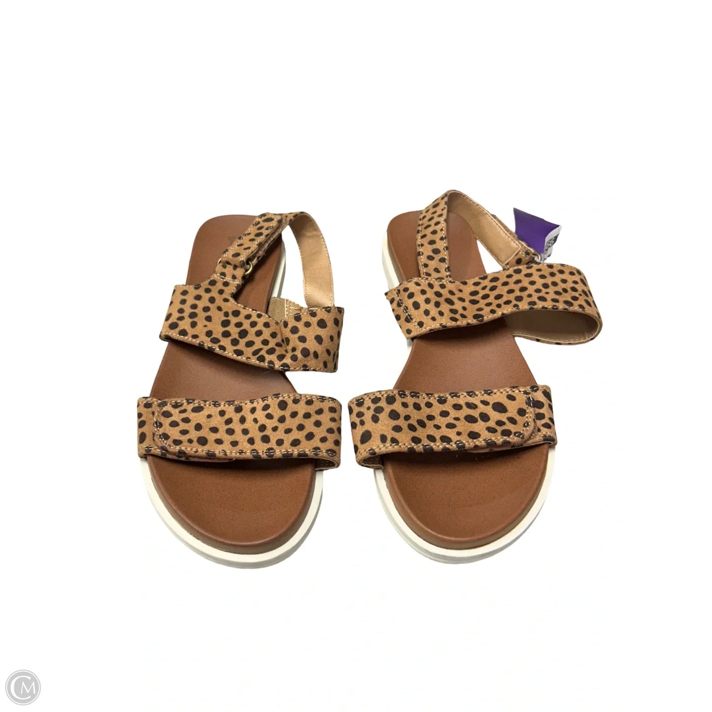 Sandals Flats By Universal Thread In Animal Print, Size: 6.5