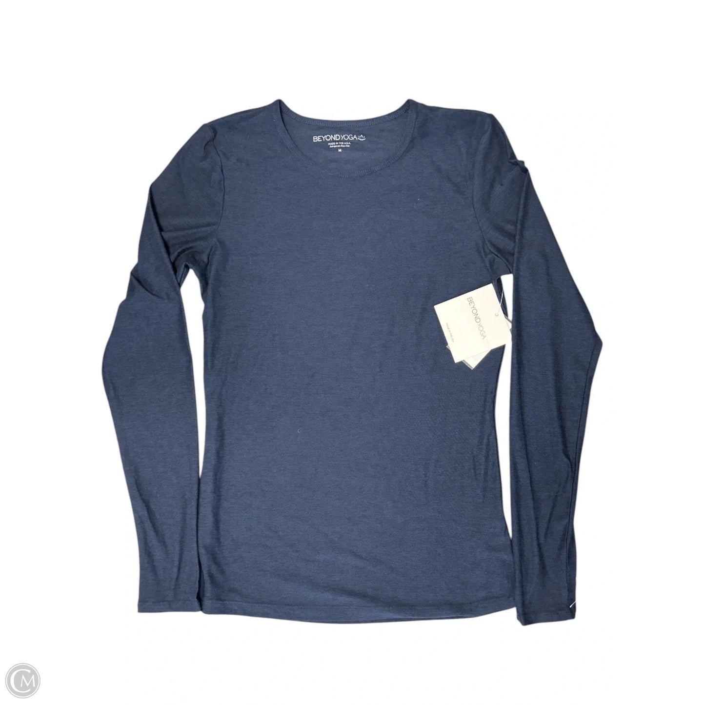Athletic Top Long Sleeve Crewneck By Beyond Yoga In Blue, Size: M