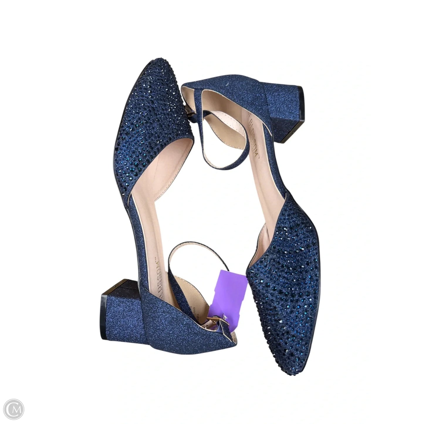Sandals Heels Block By Clothes Mentor In Blue, Size: 11