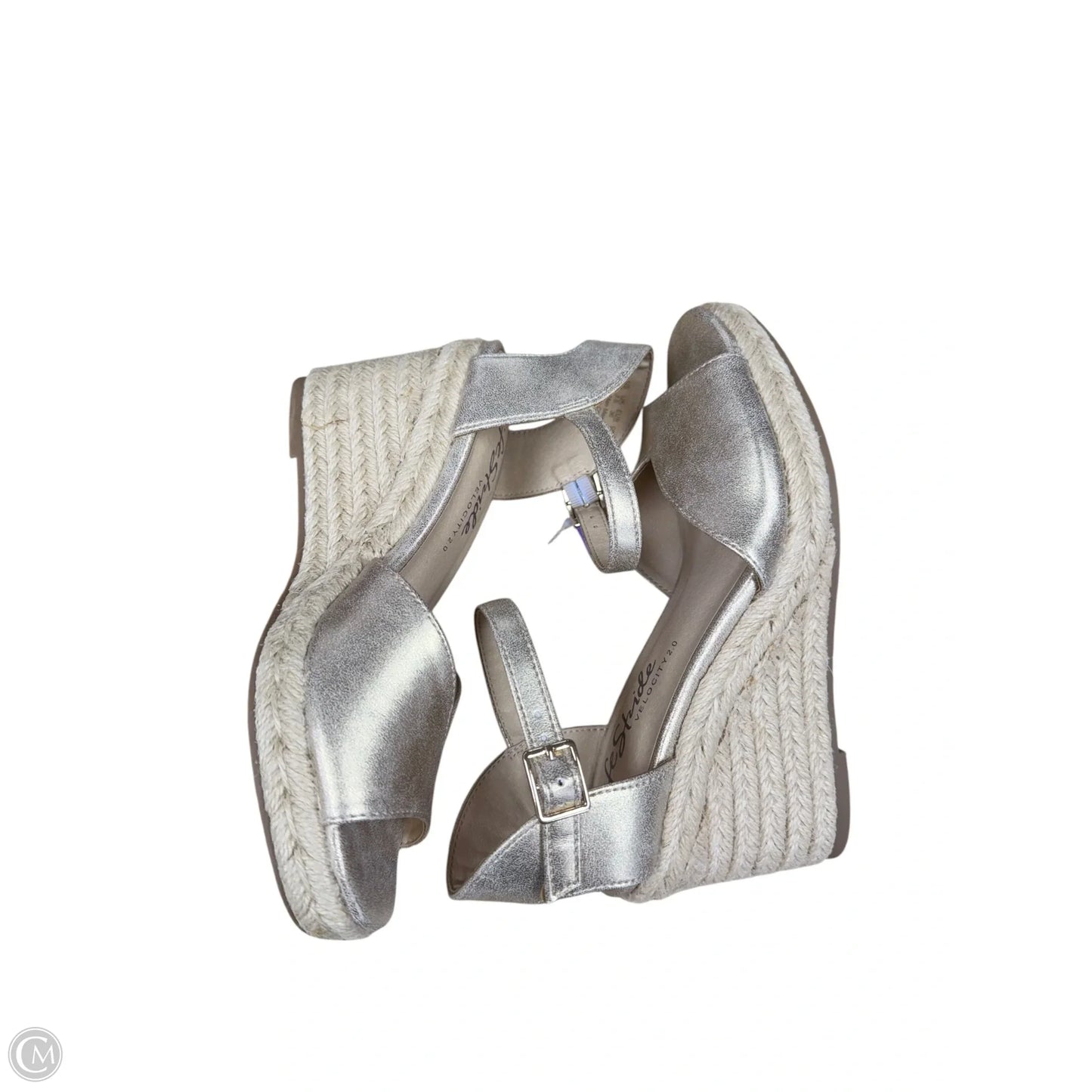 Sandals Heels Wedge By Life Stride In Gold, Size: 6
