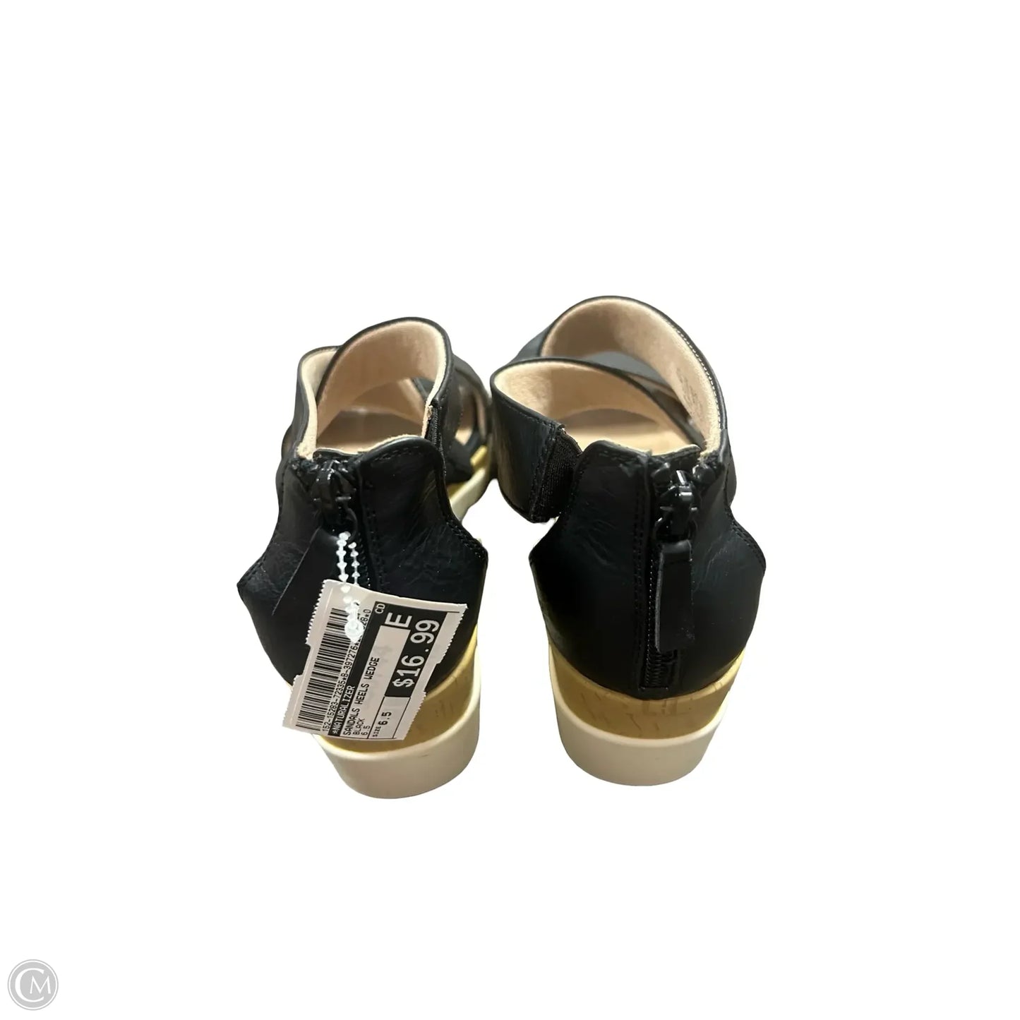 Sandals Heels Wedge By Naturalizer In Black, Size: 6.5