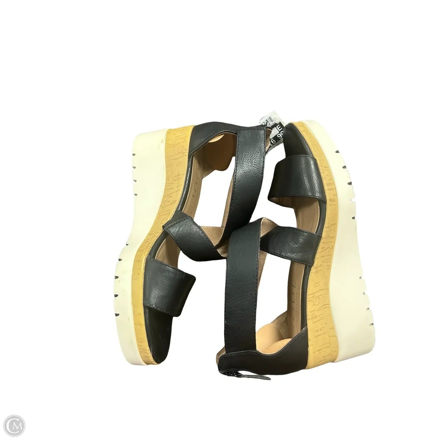 Sandals Heels Wedge By Naturalizer In Black, Size: 6.5