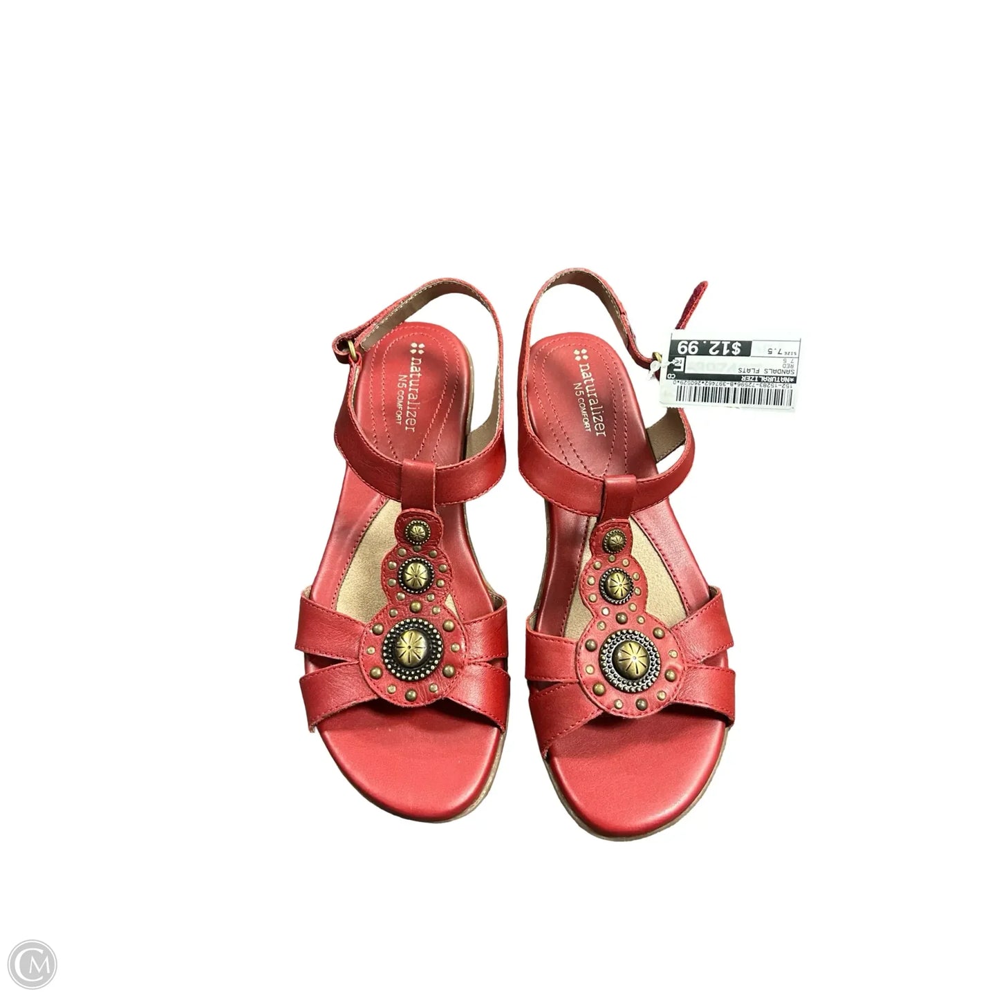 Sandals Flats By Naturalizer In Red, Size: 7.5