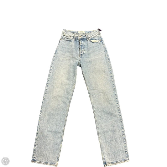 Jeans Straight By Abercrombie And Fitch In Blue Denim, Size: 4