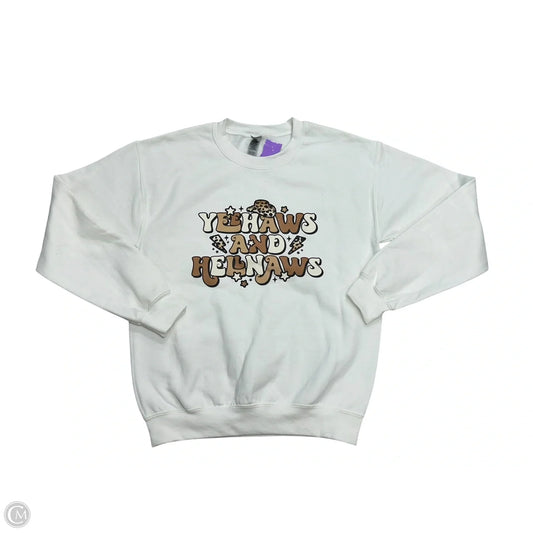 Sweatshirt Crewneck By Gildan In White, Size: S