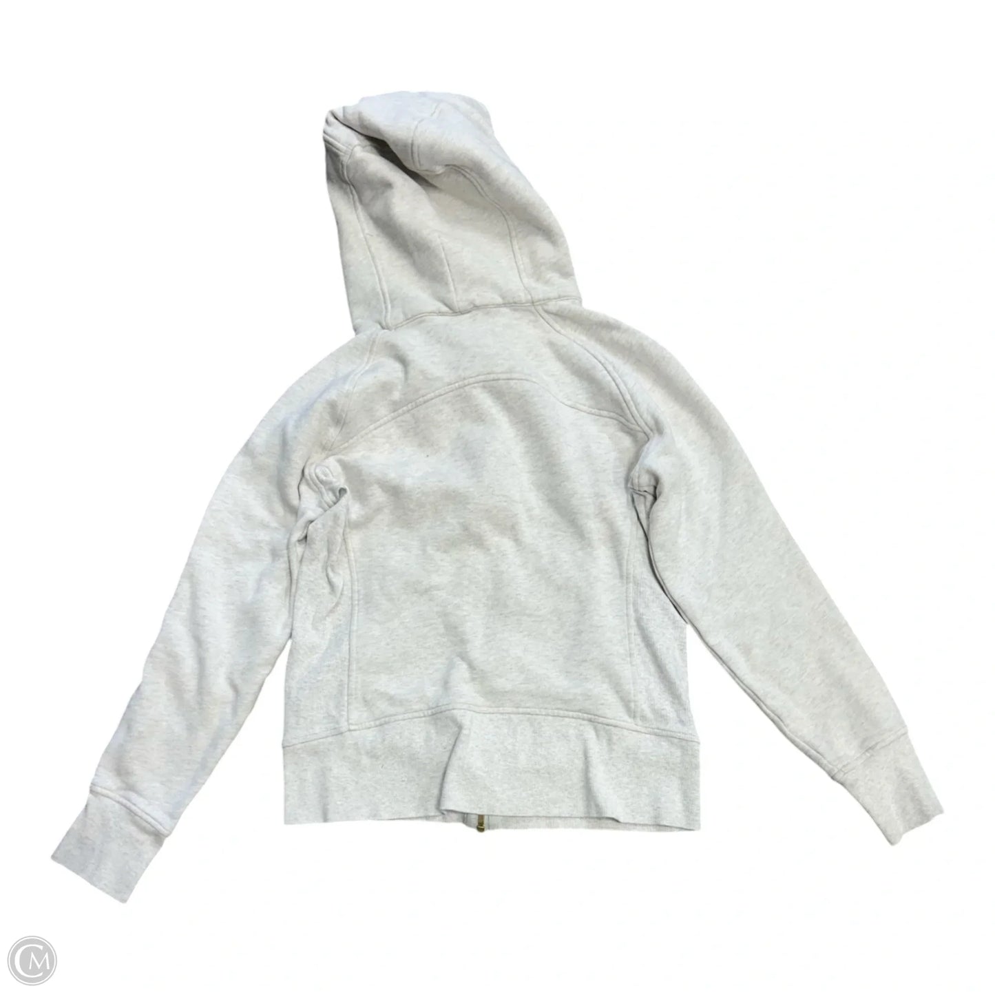 Athletic Sweatshirt Hoodie By Lululemon In Grey, Size: 10