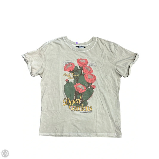 Top Short Sleeve By Girl Dangerous In Tan, Size: Xl