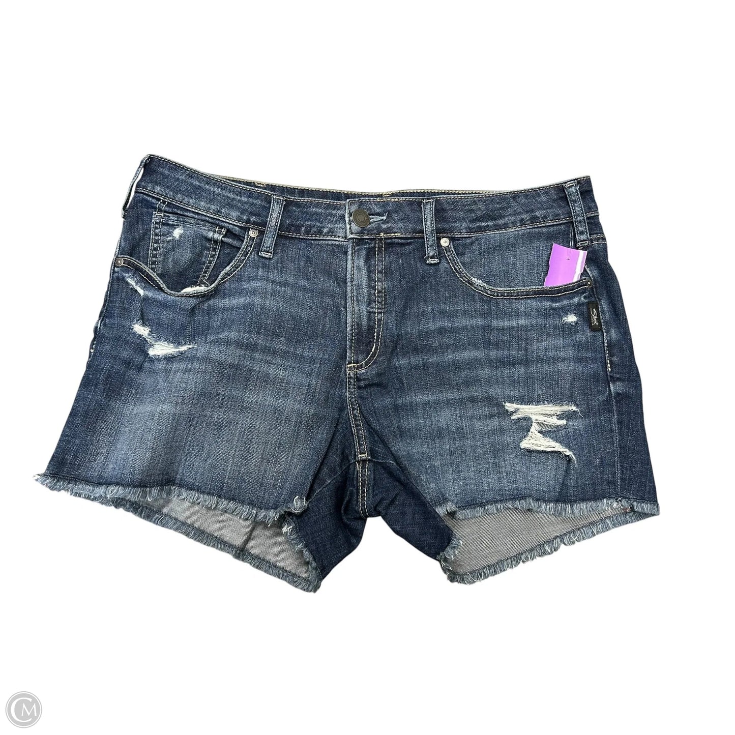 Shorts By Silver In Blue Denim, Size: 14