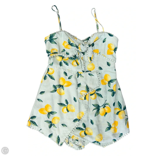 Romper By Mi Ami In Green & Yellow, Size: S