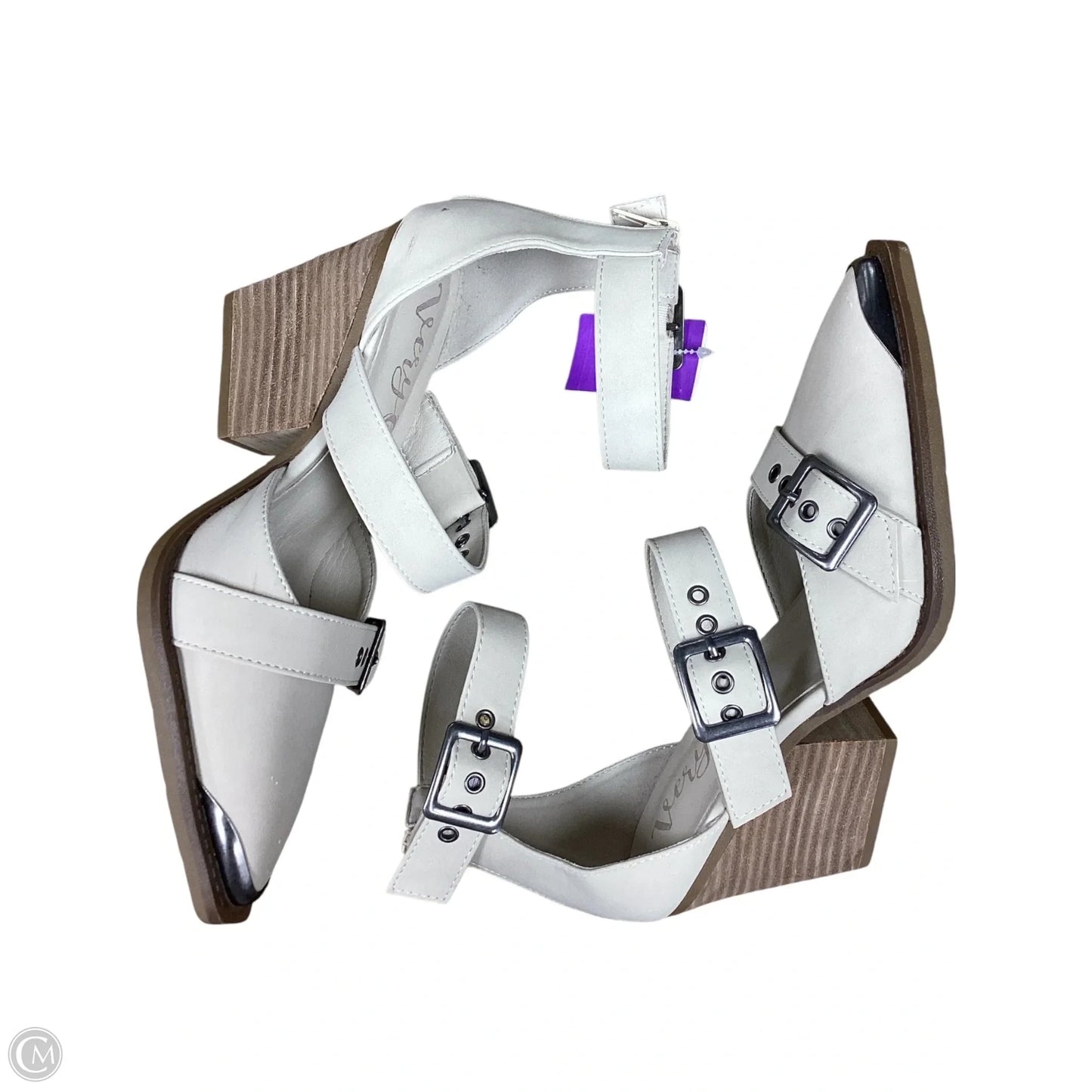 Shoes Heels Block By Very G In Ivory, Size: 9
