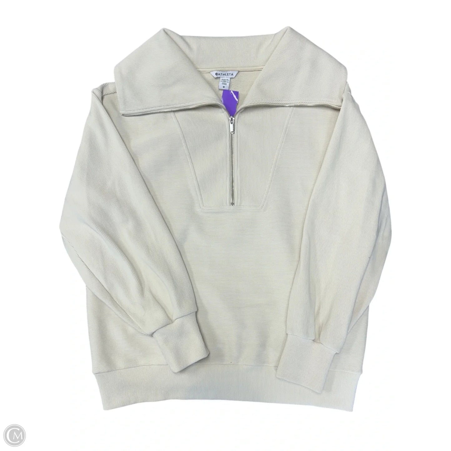 Athletic Sweatshirt Collar By Athleta In Ivory, Size: M