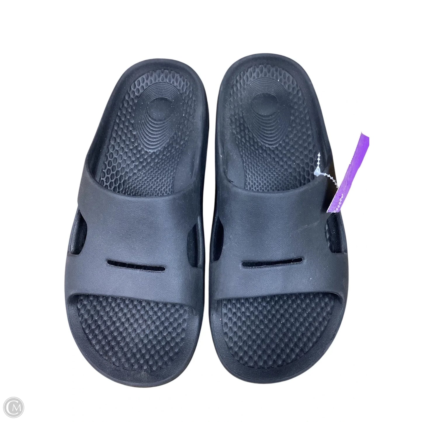Sandals Flats By Clothes Mentor In Black, Size: 8