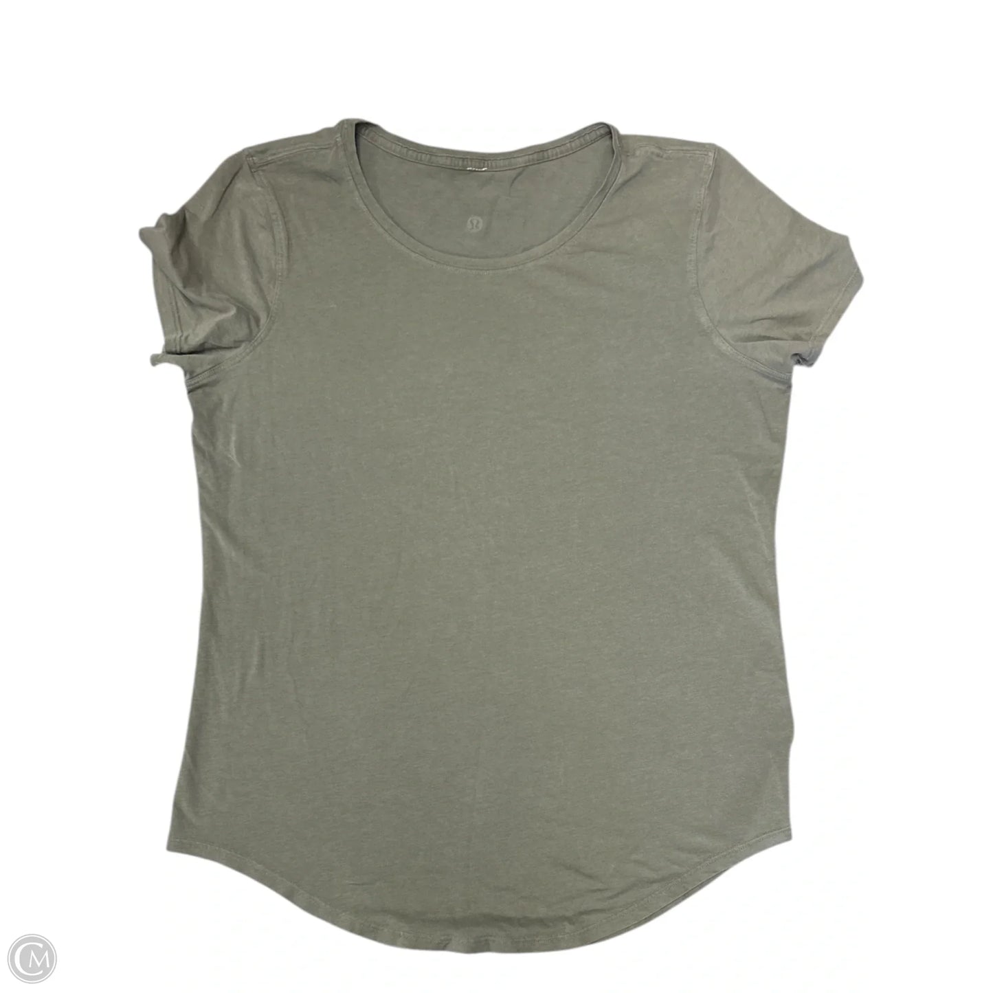 Athletic Top Short Sleeve By Lululemon In Green, Size: 8